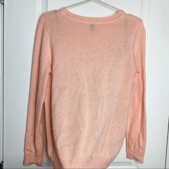 I Love Malibu Cozy Soft Knit Peach Sweater /Size M - Picture 3 of 5